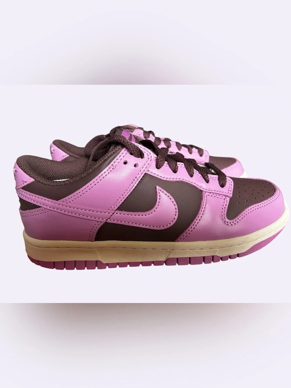 New NIKE DUNK LOW Light Magenta Big Kids Size 5Y / fits 6.5 (US) women